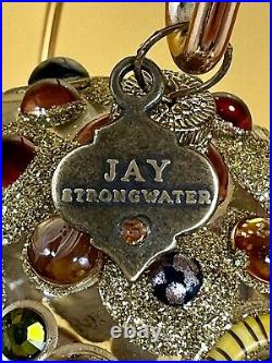 JAY STRONGWATER 2003 (RARE Cabochon InCrested Glass Ornament) NIB Mint Con