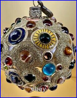 JAY STRONGWATER 2003 (RARE Cabochon InCrested Glass Ornament) NIB Mint Con