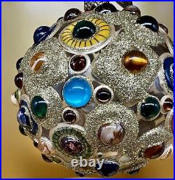 JAY STRONGWATER 2003 (RARE Cabochon InCrested Glass Ornament) NIB Mint Con