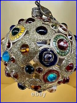 JAY STRONGWATER 2003 (RARE Cabochon InCrested Glass Ornament) NIB Mint Con