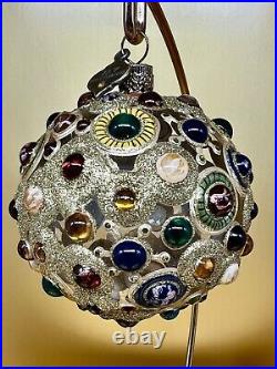 JAY STRONGWATER 2003 (RARE Cabochon InCrested Glass Ornament) NIB Mint Con