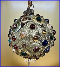 JAY STRONGWATER 2003 (RARE Cabochon InCrested Glass Ornament) NIB Mint Con