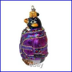 JAY STRONGWATER Mini EMPEROR PENGUIN Glass Christmas Ornament With BOX Poland