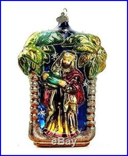 Jay Strongwater 3 Wiseman Nativity Glass Christmas Ornament Swarovski New Box
