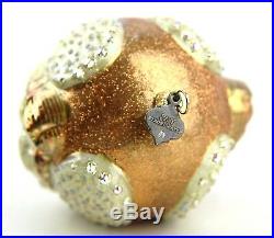 Jay Strongwater Angel Egg Golden Perl Glass Christmas Ornament New Box