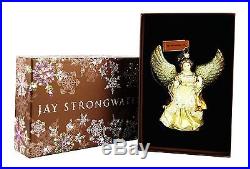 Jay Strongwater Angel Golden Perl Glass Christmas Ornament Angelic New Box