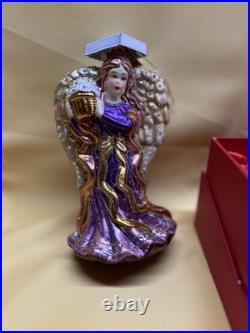 Jay Strongwater Angel Ornament Rare Purple With Crystals Vintage Excellent