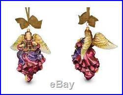 Jay Strongwater Angel with Lyre Glass Christmas Ornament Jewel -New in Jay Box