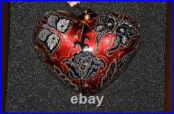Jay Strongwater Butterfly Heart Nouveau / Swarovski Crystals Christmas Ornament