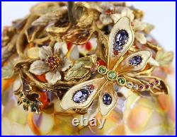 Jay Strongwater Christmas Ornament Ball Large Winter Dragonfly New USA No Box #5 Jay Strongwater Christmas Ornament Ball Large Winter Dragonfly New USA No Box #5