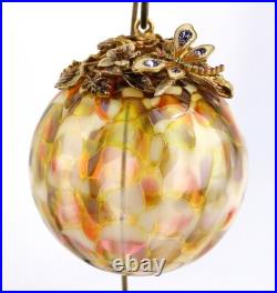 Jay Strongwater Christmas Ornament Ball Large Winter Dragonfly New USA No Box #5 Jay Strongwater Christmas Ornament Ball Large Winter Dragonfly New USA No Box #5