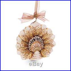 Jay Strongwater Fantail Peacock Glass Christmas Ornament New for 2017 Swarovski