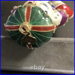 Jay Strongwater Nutcracker Glass Christmas Ornament Hanging Embellished
