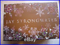Jay Strongwater Polar Bear Glass Christmas Ornament Golden New in Jay Box