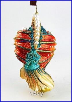 Jay Strongwater Sea Life Fish Oceana Glass Christmas Ornament Swarovski New Box