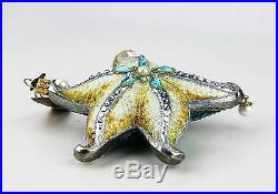 Jay Strongwater Sea Life Starfish Oceana Glass Christmas Ornament New Orig Box