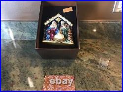Jay Strongwater THE HOLY FAMILY Christmas Ornament NEW IN BOX