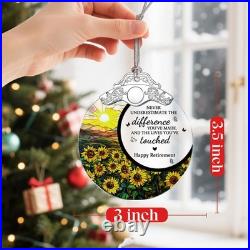 Jocidea Retirement Gifts Stained Glass Christmas Ornament Design E