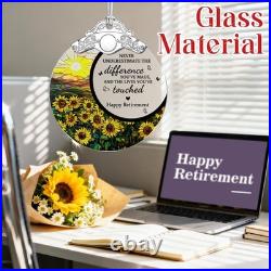 Jocidea Retirement Gifts Stained Glass Christmas Ornament Design E