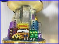 Joy To The World Ornaments Glass Poland Free Ride Taxi New York Hand Painted Joy To The World Ornaments Glass Poland Free Ride Taxi New York Hand Painted