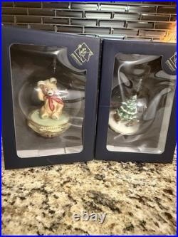 Komojza Family Glass Ornaments Set of 2 Christmas Tree Ornaments