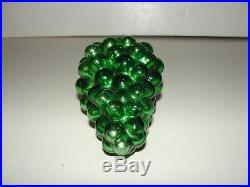 Kugel 4.25 Green Glass Grapes Cluster Christmas Tree Ornament Germany Vintage