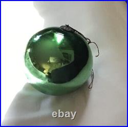 Kugel EXTRA LARGE 15.5 Round Green Glass Christmas Ornament