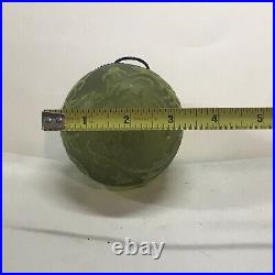 Kugel Early German Green Glass Christmas Ornament Mica lime green Hand Blown 3