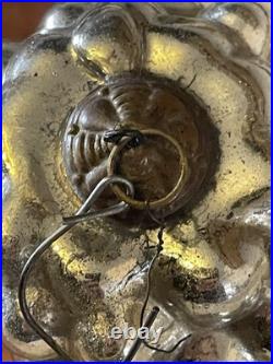 Kugel Silver Grape Mercury Glass Christmas Ornament, Large