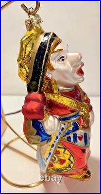 Kurt Adler Polonaise Alice in Wonderland 5 Piece Glass Christmas Ornament Set