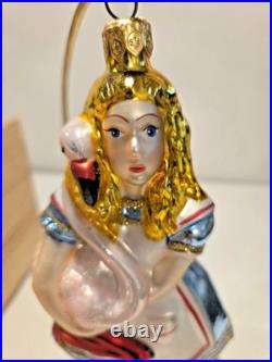 Kurt Adler Polonaise Alice in Wonderland 5 Piece Glass Christmas Ornament Set