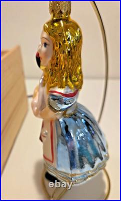 Kurt Adler Polonaise Alice in Wonderland 5 Piece Glass Christmas Ornament Set