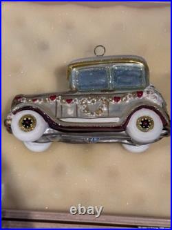 Kurt Adler Polonaise Glass Christmas Ornaments Vintage Just Married Box Set