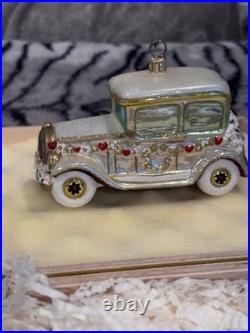 Kurt Adler Polonaise Glass Christmas Ornaments Vintage Just Married Box Set