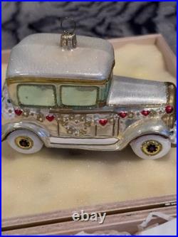 Kurt Adler Polonaise Glass Christmas Ornaments Vintage Just Married Box Set