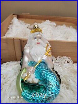 Kurt Adler Polonaise Komozja 5 Pc Little Mermaid Ornament Set Wood Crate