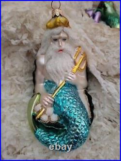 Kurt Adler Polonaise Komozja 5 Pc Little Mermaid Ornament Set Wood Crate