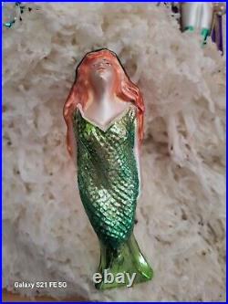 Kurt Adler Polonaise Komozja 5 Pc Little Mermaid Ornament Set Wood Crate