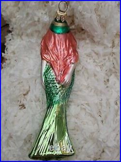 Kurt Adler Polonaise Komozja 5 Pc Little Mermaid Ornament Set Wood Crate