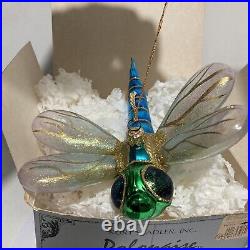 Kurt Adler Polonaise Komozja Dragonfly Glass XMAS Ornament Poland AP 883? SEE