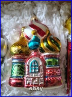 Kurt Adler Polonaise Russian Collection Ornament Set Featuring A Wooden Crate 3