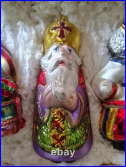 Kurt Adler Polonaise Russian Collection Ornament Set Featuring A Wooden Crate 3