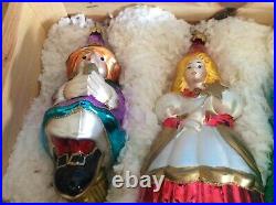 Kurt Adler Wizard Of Oz Polonaise Blown Glass Christmas Ornament Set 4 In Wood B