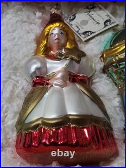 Kurt Adler Wizard Of Oz Polonaise Glass Christmas Ornament Set 2nd Year GP518