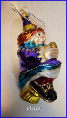 Kurt Adler Wizard Of Oz Polonaise Glass Christmas Ornament Set 4 Wood Box