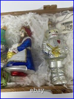 Kurt Adler Wizard Of Oz Polonaise Glass Christmas Ornament Set 6 Wood Ltd Ed 99