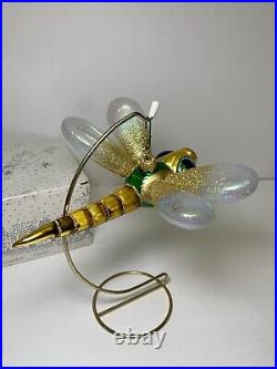 Kurt S Adler Polonaise Komozja Glass Christmas Ornament Dragonfly 1 AP 883