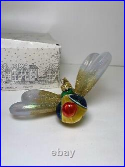 Kurt S Adler Polonaise Komozja Glass Christmas Ornament Dragonfly 1 AP 883