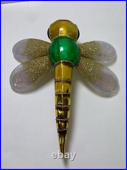 Kurt S Adler Polonaise Komozja Glass Christmas Ornament Dragonfly 1 AP 883