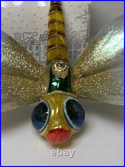 Kurt S Adler Polonaise Komozja Glass Christmas Ornament Dragonfly 1 AP 883